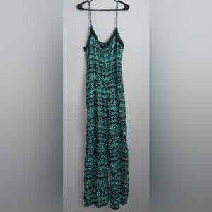 Liberty Love Teal Patterned Maxi Skirt